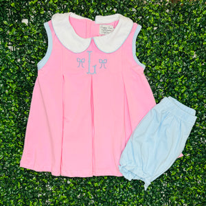 Pink Blue Knit Set