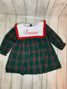 Green Christmas Plaid Dress