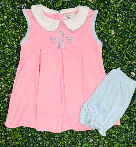 Pink Blue Knit Set