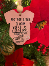 Load image into Gallery viewer, Baby Stats Christmas Ornament