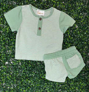 Sage Green Stripe Set