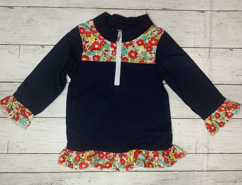Floral Navy Pull Over