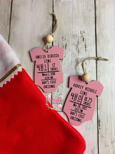 Baby Stats Christmas Ornament