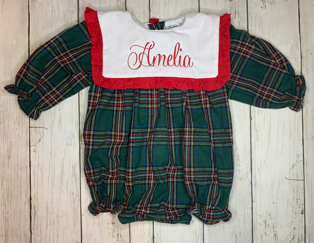 Green Christmas Plaid Bubble