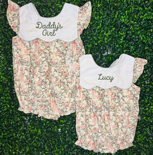 Vintage Print Floral Bubble