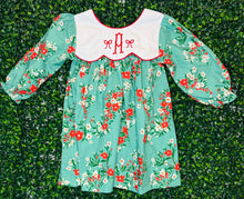 Load image into Gallery viewer, Green Winter Floral Dress