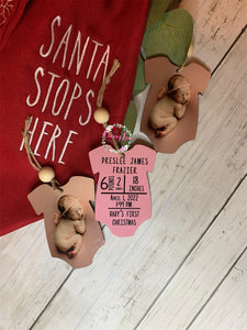 Baby Stats Christmas Ornament