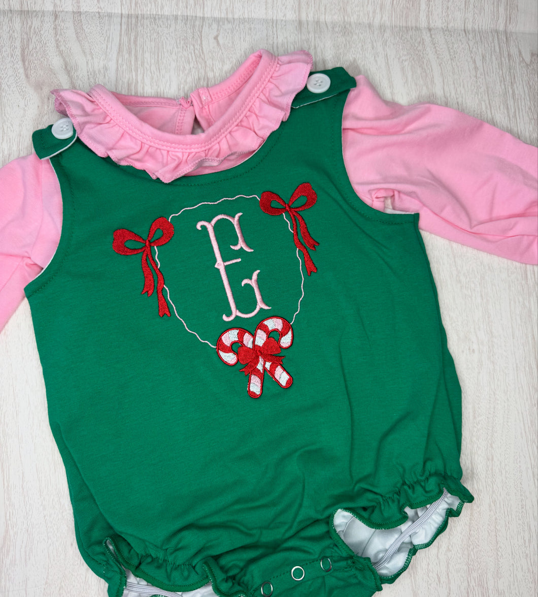 Green Bubble with Pink Undershirt