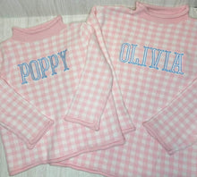 Load image into Gallery viewer, Pink Check Rollneck Sweater