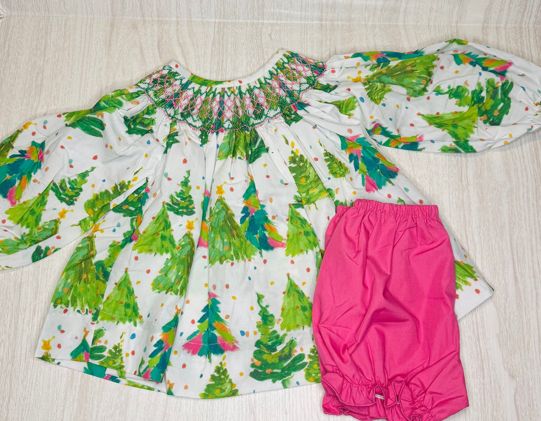 Candy Tone Handsmocked Bloomer Set