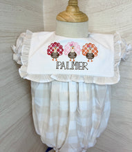 Load image into Gallery viewer, Tan Wide Gingham Bubble