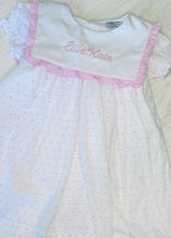 Load image into Gallery viewer, Payton Pink Swiss Dot Bibbed Dress