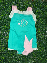 Load image into Gallery viewer, Teal and Pink Sunsuit