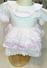 Load image into Gallery viewer, Pink Swiss Dot Bloomer Set