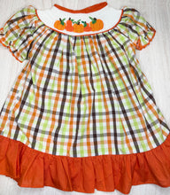 Load image into Gallery viewer, Pumpkin Handsmocked Bishop Dress