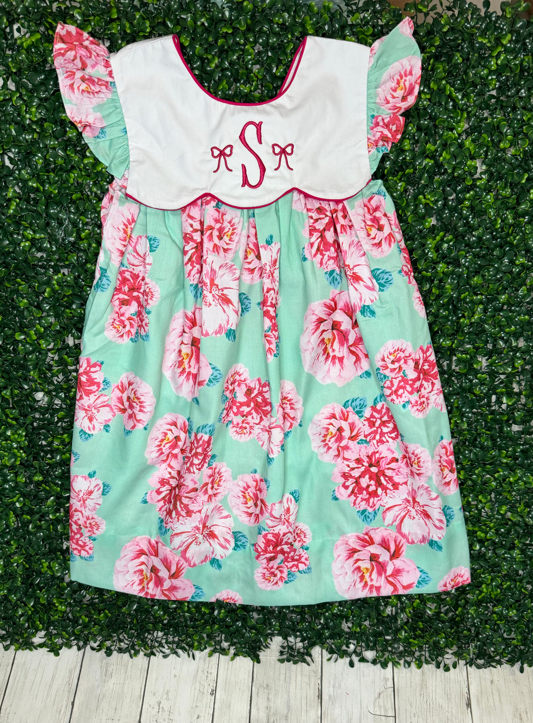 Mint Floral Dress