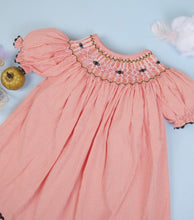 Load image into Gallery viewer, Spider Handsmocked Bishop Dress