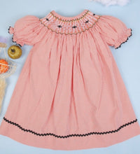 Load image into Gallery viewer, Spider Handsmocked Bishop Dress
