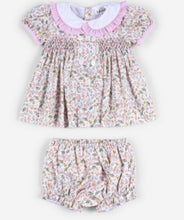 Load image into Gallery viewer, Fall Muted Floral Handsmocked With Pearls Set