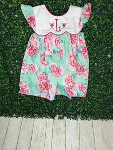 Mint Floral Dress