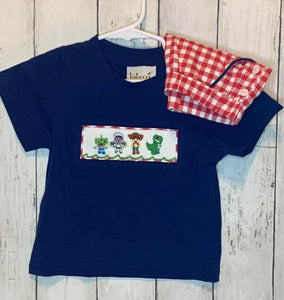 Cowboy and Friends Smock Short Set